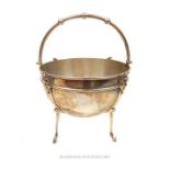 A mid 19th century American silver swing handled basket, Ball Black & Co, New York
