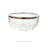 A late 19th century / early 20th century French cut glass fruit bowl