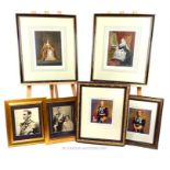A collection of framed and glazed, polychrome Royal family prints