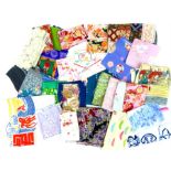 A large quantity of authentic, colourful, Japanese scarves (Furoshiki)