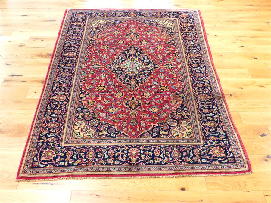 An extremely fine Central Persian Kurk rug
