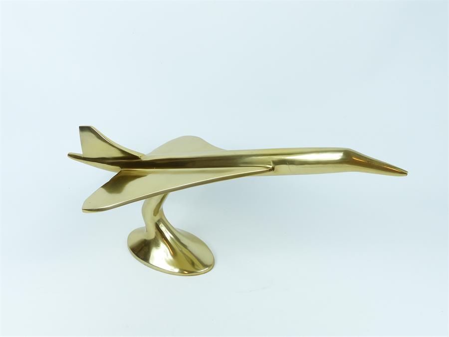 A brass model of Concorde