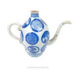 A Japanese blue and white porcelain teapot