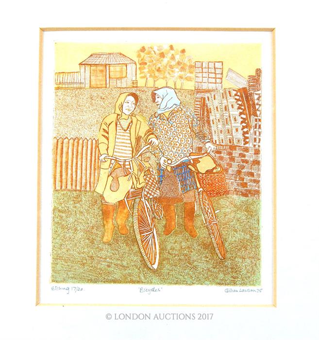 Gillian Lawson (20th century) 'Picnic' etching, artist's proof dated '1979' together with '' - Image 2 of 3