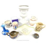 A collection of antique and modern English ceramics