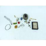 A collection of costume jewellery and sterling silver jewellery