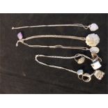 A collection of items of sterling silver jewellery