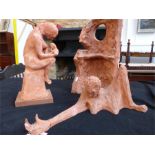 Professor J Rostowski (Polish), a collection of three terracotta maquette sculptures