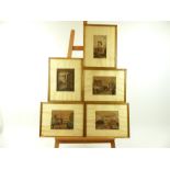 Divonne, a set of four late 19th century Continental watercolours