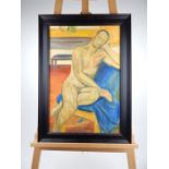 Kathleen McKnight, 20th century, Male Nude, oil on board; sight size 58cm x 39cm.