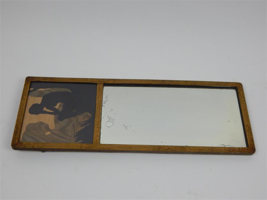 A. J. Rowley, A fine, marquetry panelled and gilt wood pier mirror, Circa 1920.