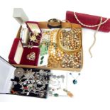 A very large quantity of costume jewellery to include silver items and Swarovski items