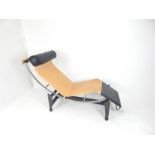 A contemporary Cassina Le Corbusier LC4 CP (1928) chaise longue