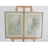 A pair of maps of America, originally published in 1806 depicting military positions