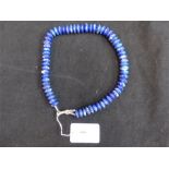 A lapis lazuli beaded necklace