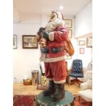 A very large 1960's painted fibreglass figure of Santa Claus