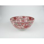 A large, early 20th century, hand-painted Chinese punch bowl