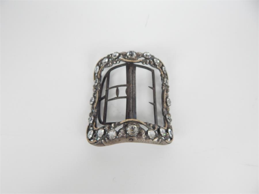 An 18th century White Metal Shoe Buckle; 8cm wide.