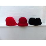 Three ladies hats