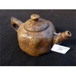 A Chinese earthenware teapot