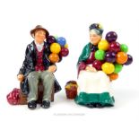 A pair of Royal Doulton balloon seller figures