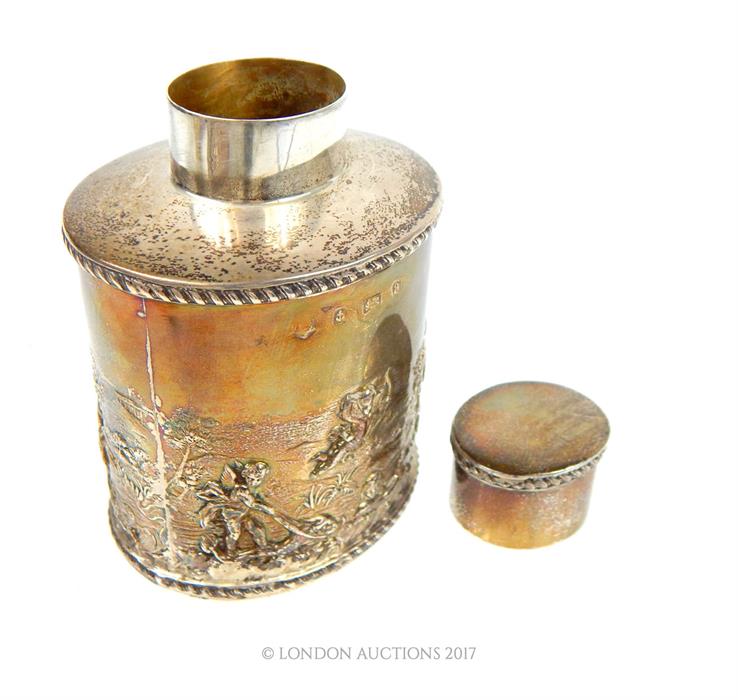 A HM silver dressing table flask with lid; 144g. - Image 2 of 3