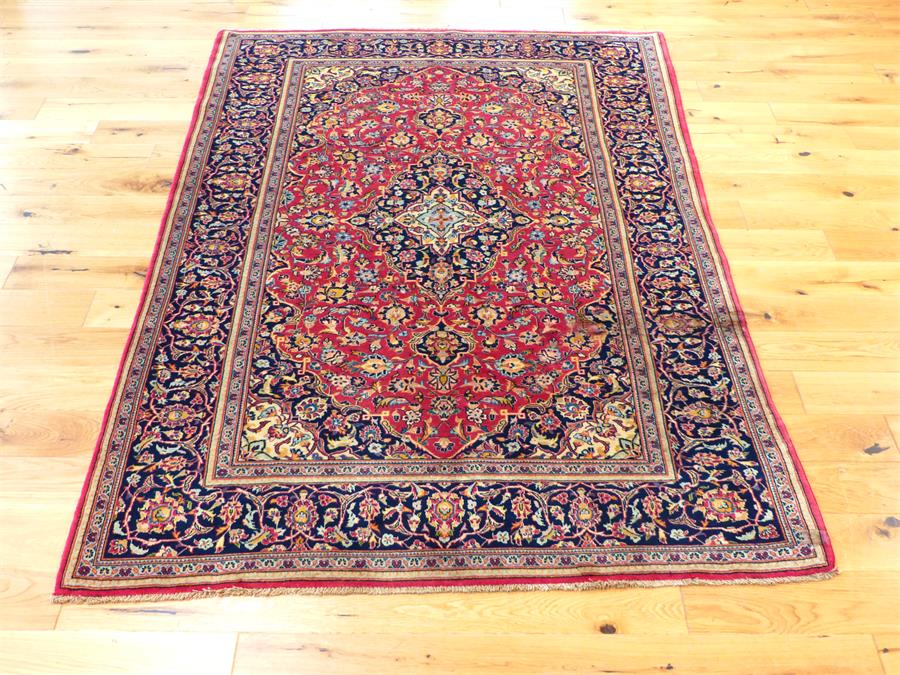 An extremely fine Contrai Persian Kurk rug.