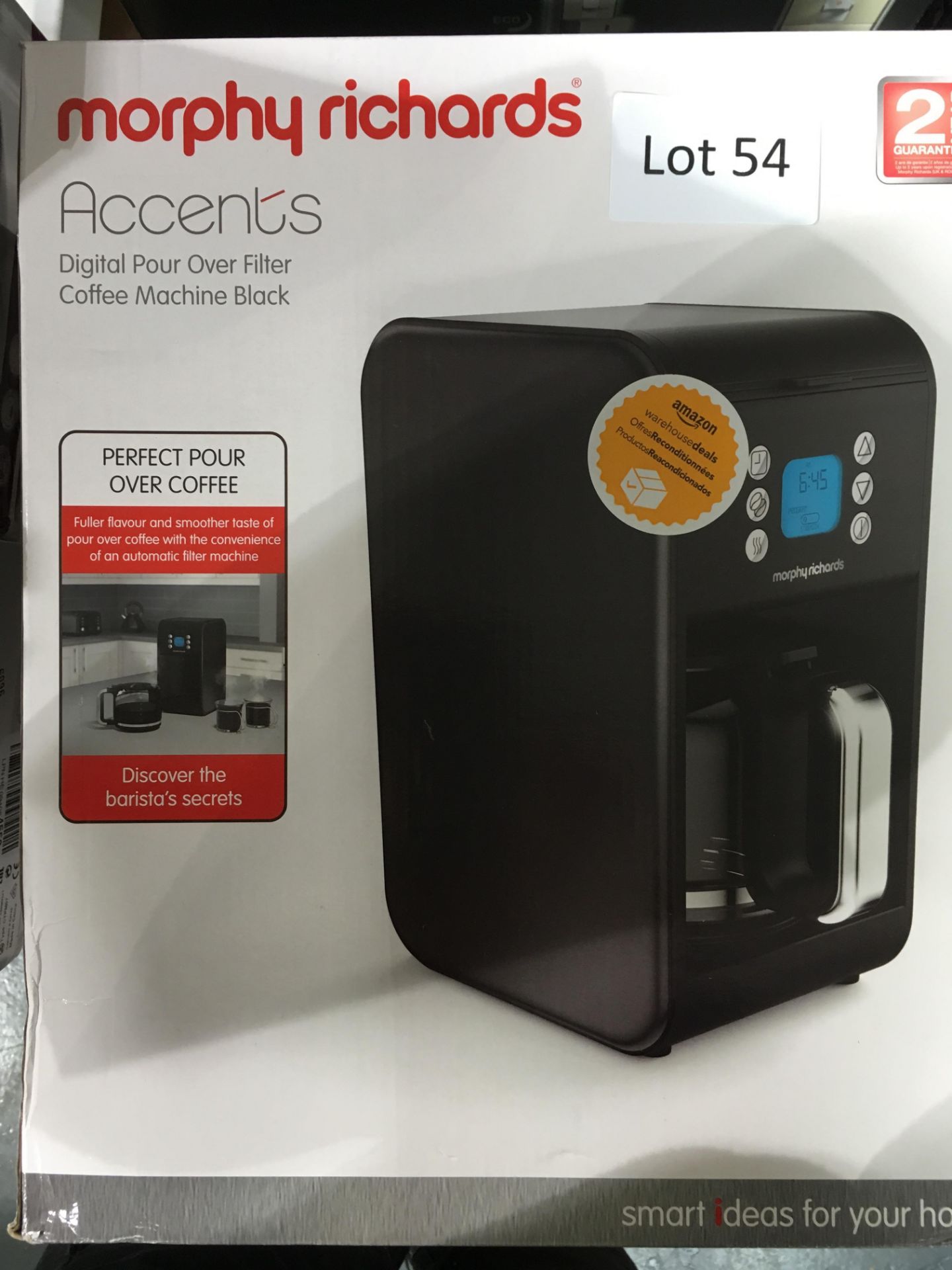 Morphy Richards Accents digital pour-over filter coffee machine in black. Working customer return.