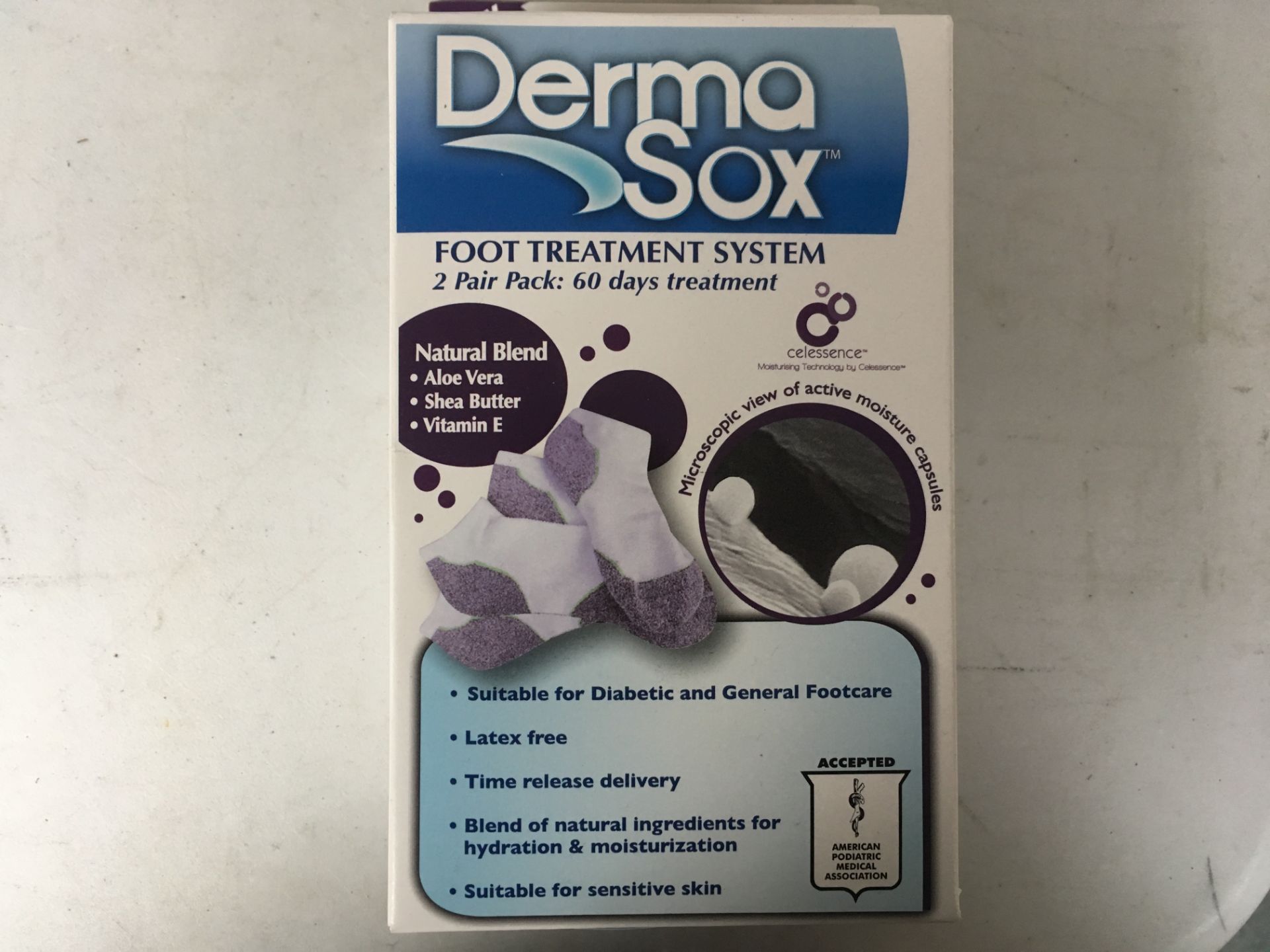 Dermasox foot treatment system/2 pair pack/60 days treatment.UK M/L. New.
