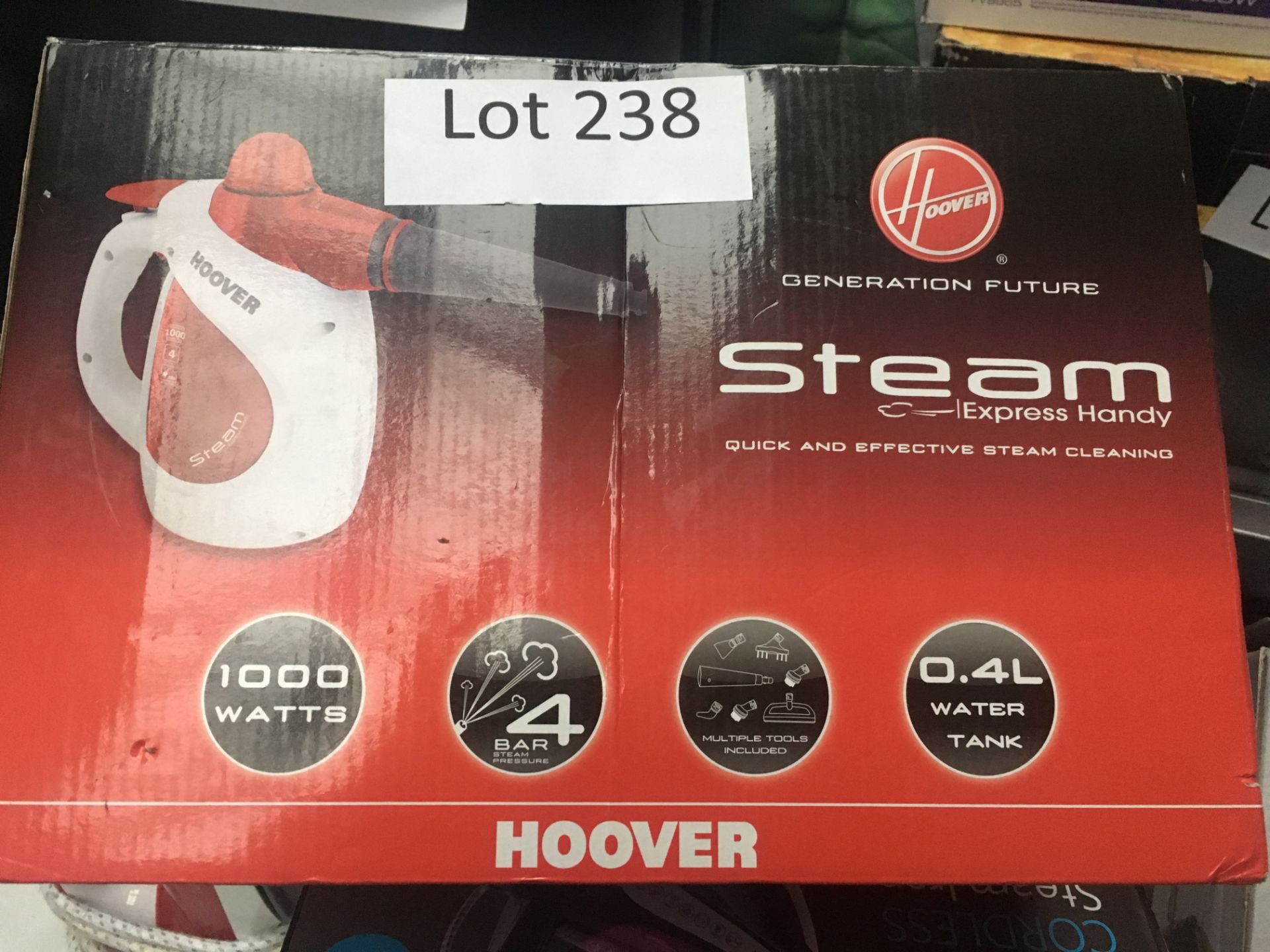 "Hoover" 100w hand held steam cleaner. Untested customer return.