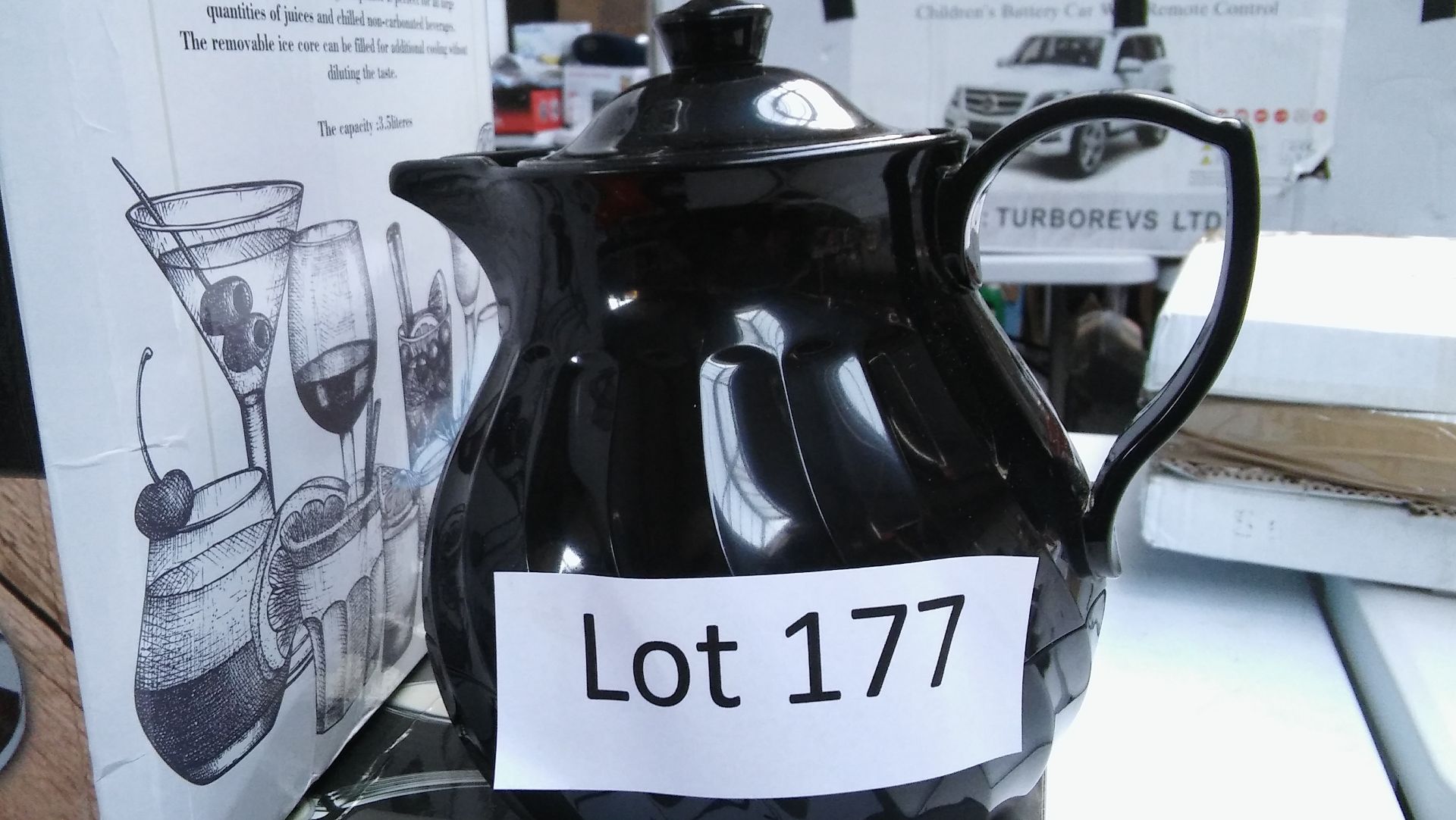 Small black thermos tea pot. As new.