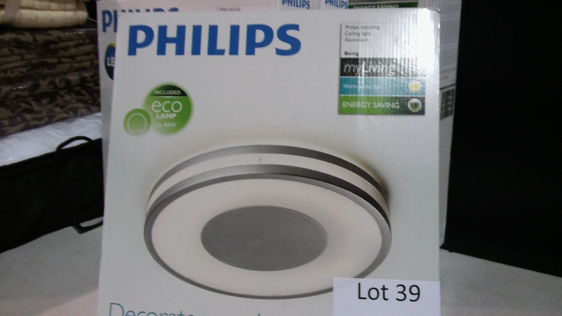 "Philips My Living" ceiling light.Aluminium. Warm white light. New.