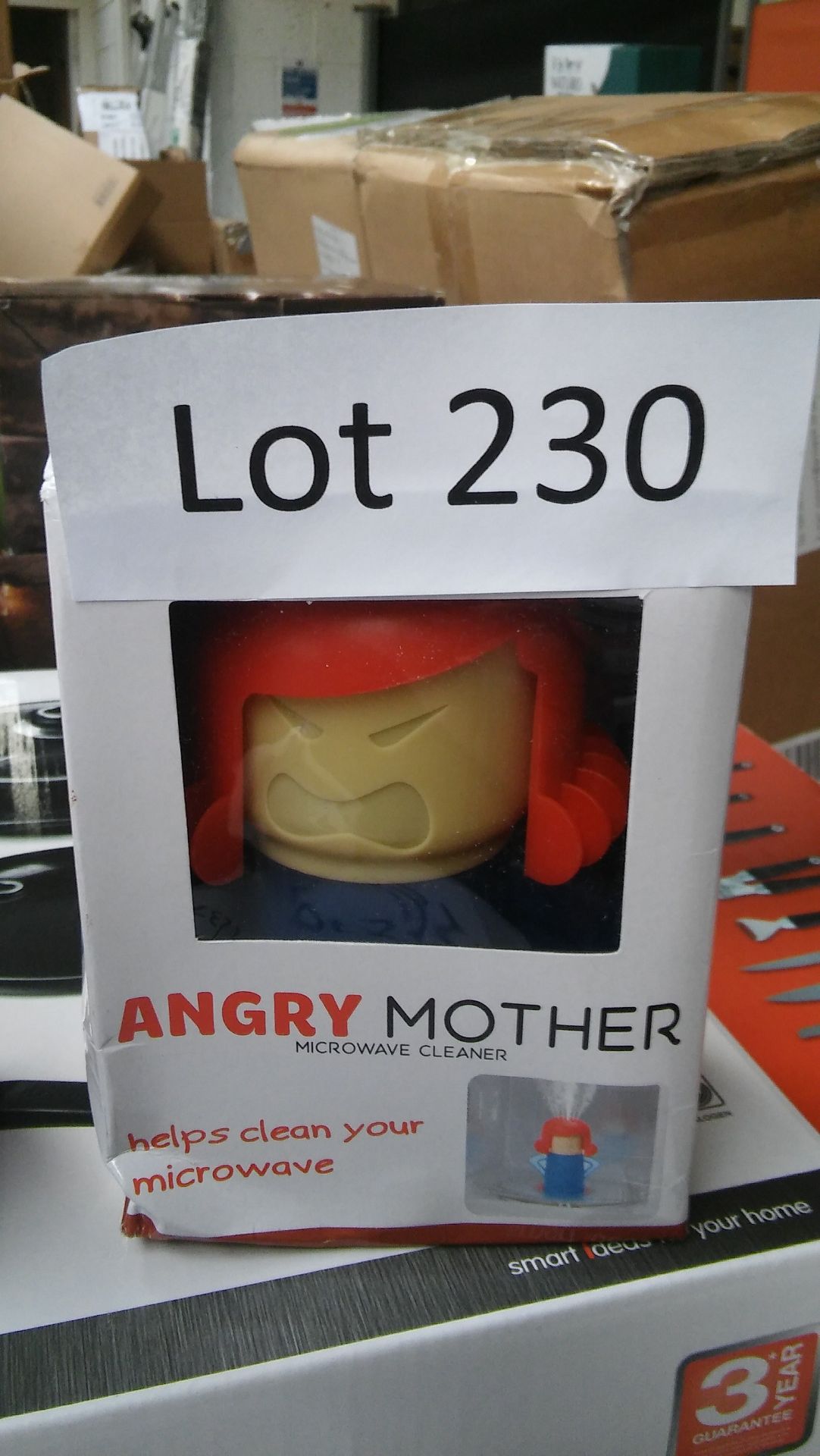 Angry mother microwave cleaner. Bad packaging.