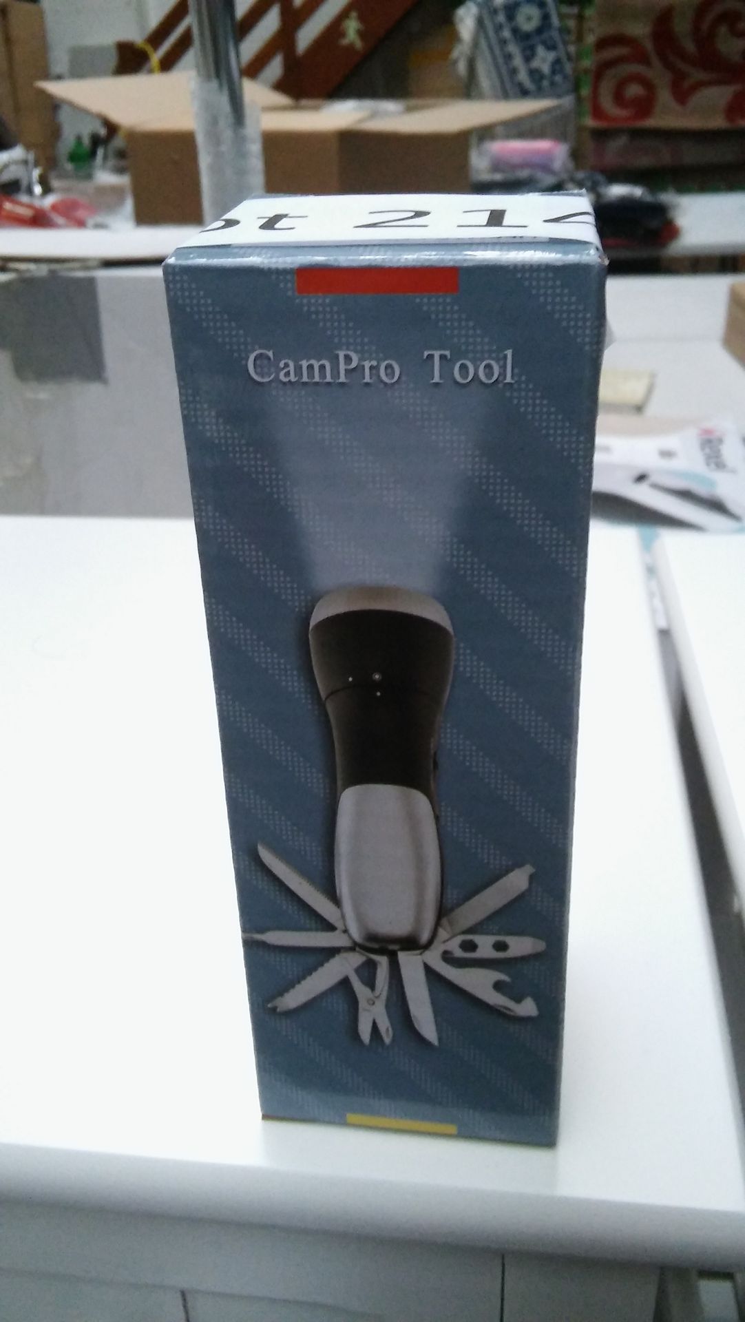 Campro multi tool with flashing light and LED torch, hexagon wrench, philips screwdriver, flat