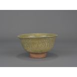 A 14th/15th Thai celadon pottery bowl