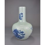 A 20th Century Chinese blue and white bottle vase