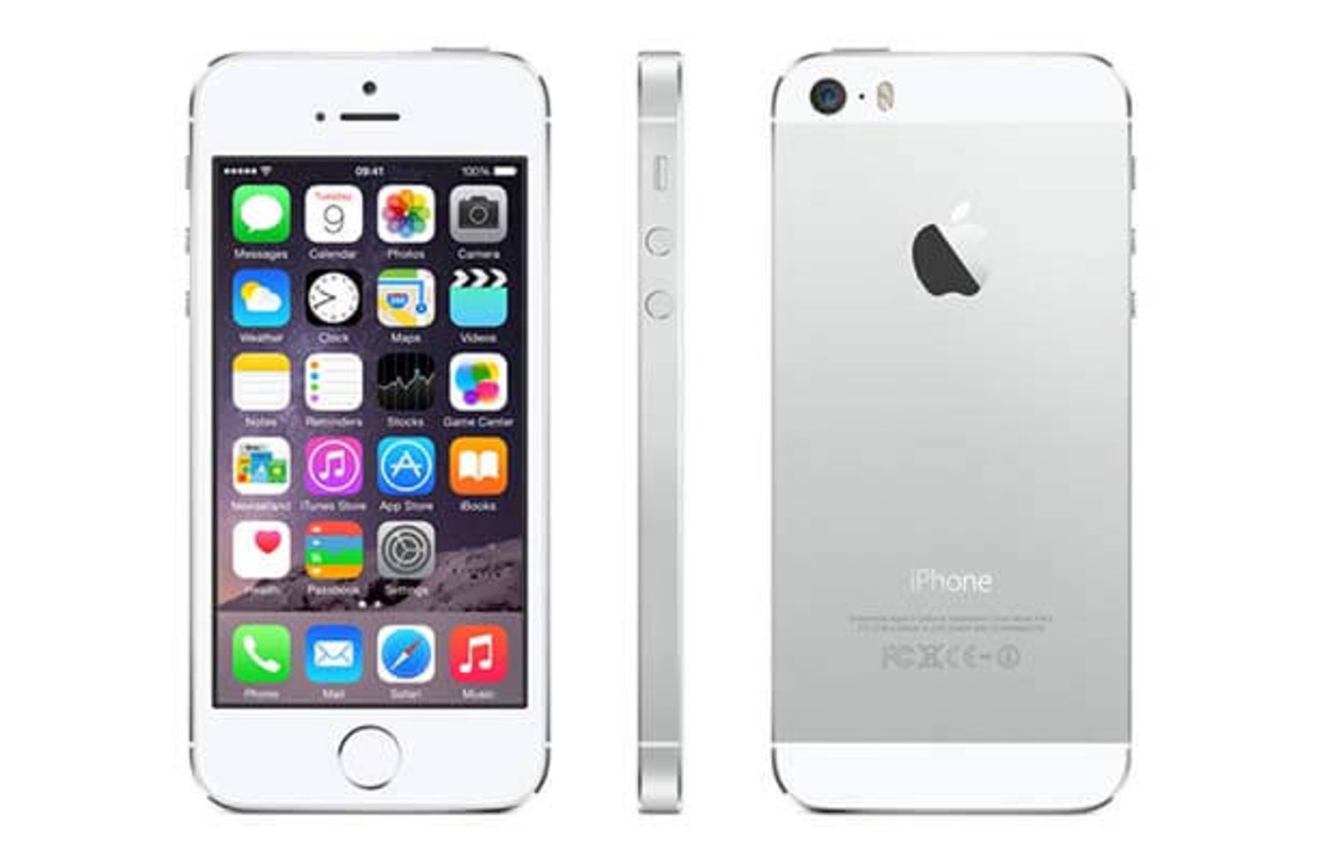 Apple Iphone 5S, Silver (Grade B) (16 GB) (Locked To Vodaphone)