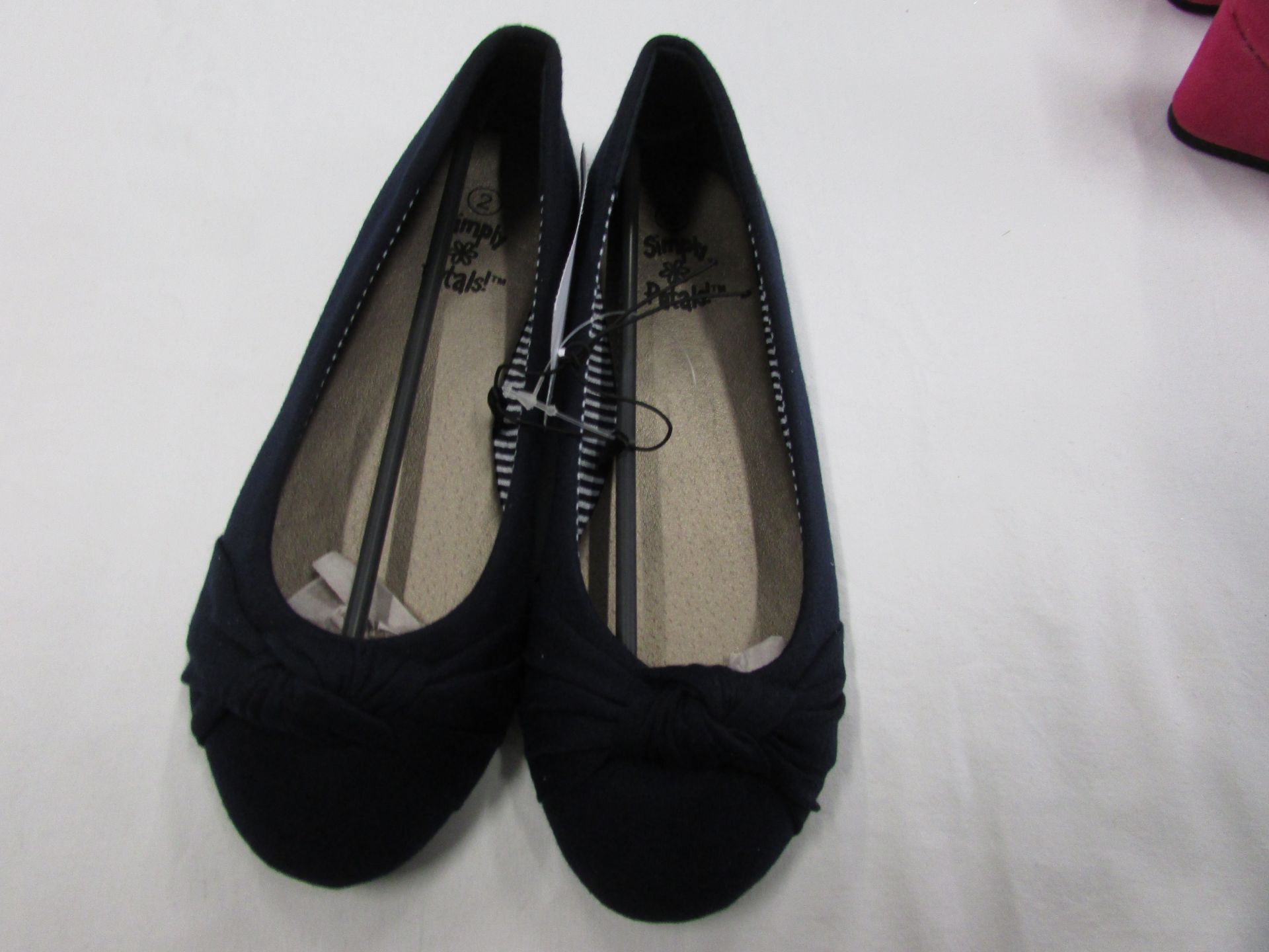 Simply Petals Girls Knotted Flats In Navy (Usa Size: 2) (Unboxed)