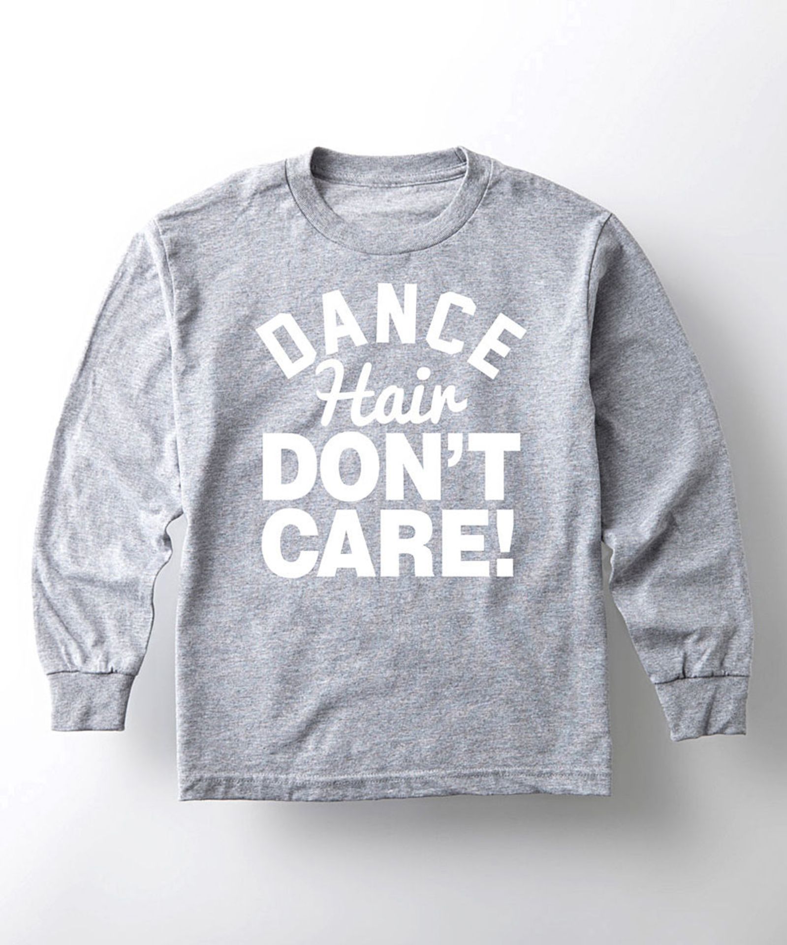 Brand New KIDTEEZ Athletic Heather 'Dance Hair' Long-Sleeve Tee (Uk 10-12 Years) (Ref: 41656886 CD