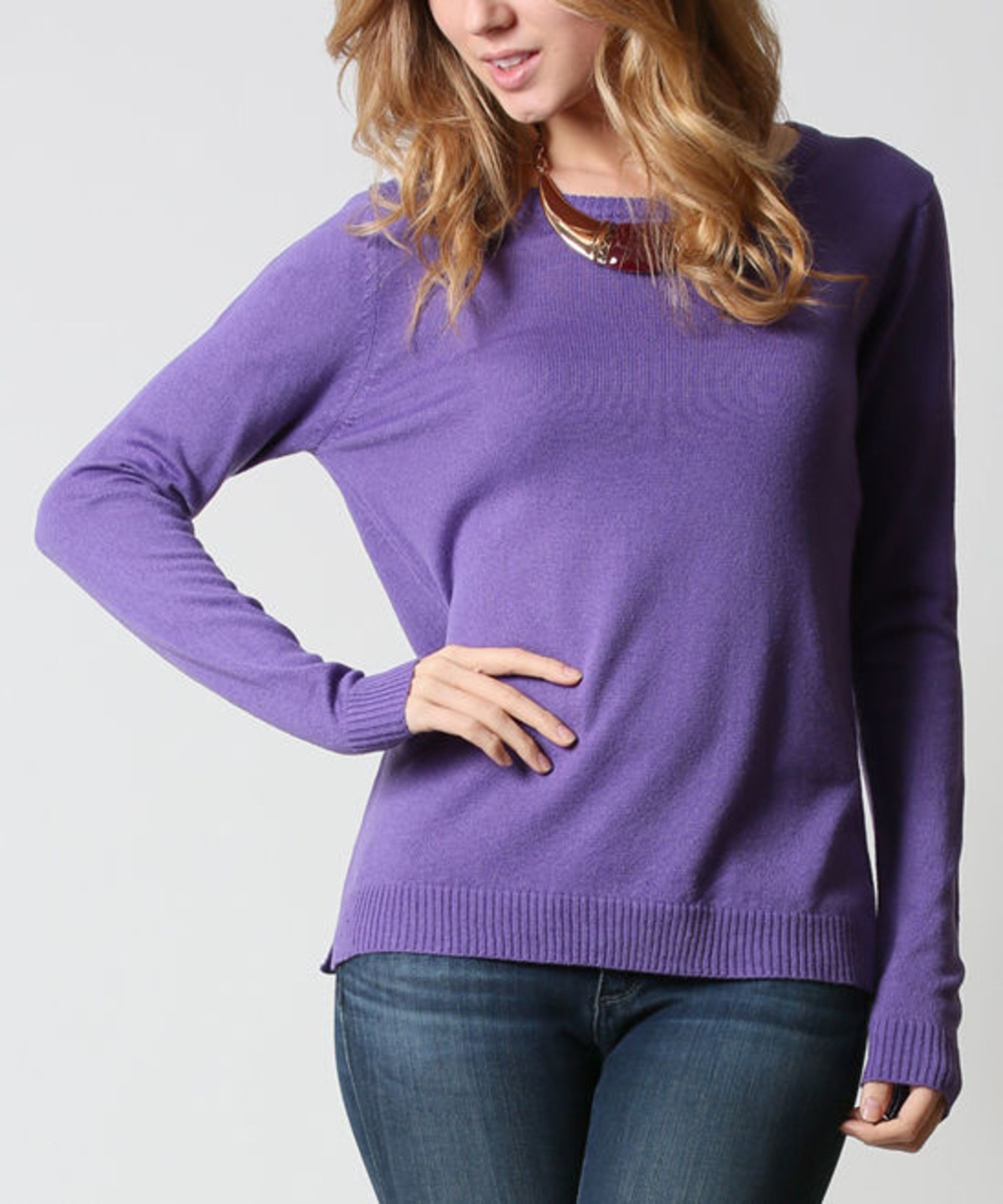 Brand New Blueberry Side-Slit Pullover (UK 12) (Ref: 32581070 Bag 17 B)