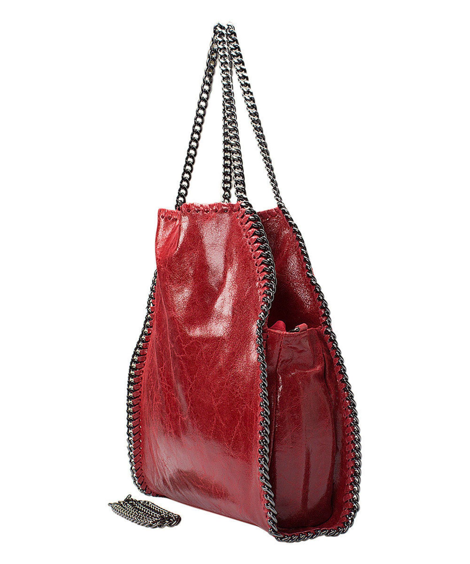 Brand New Markese Bordo Chain Suede Hobo Handbag (Ref: 35035912 BAG SHELF)