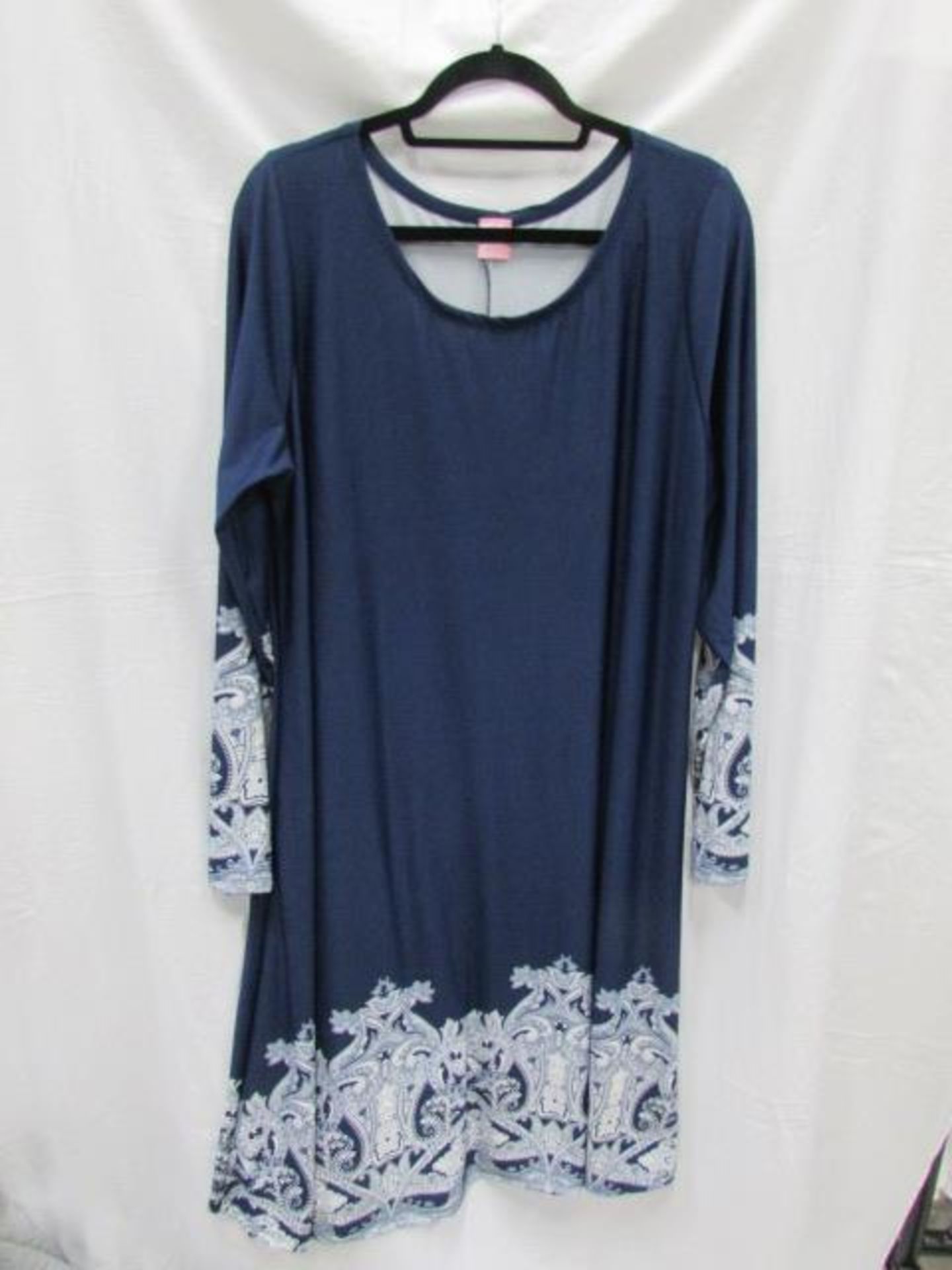 Midi Dress In Blue/White (Size: Xl) (Ref: B2R)