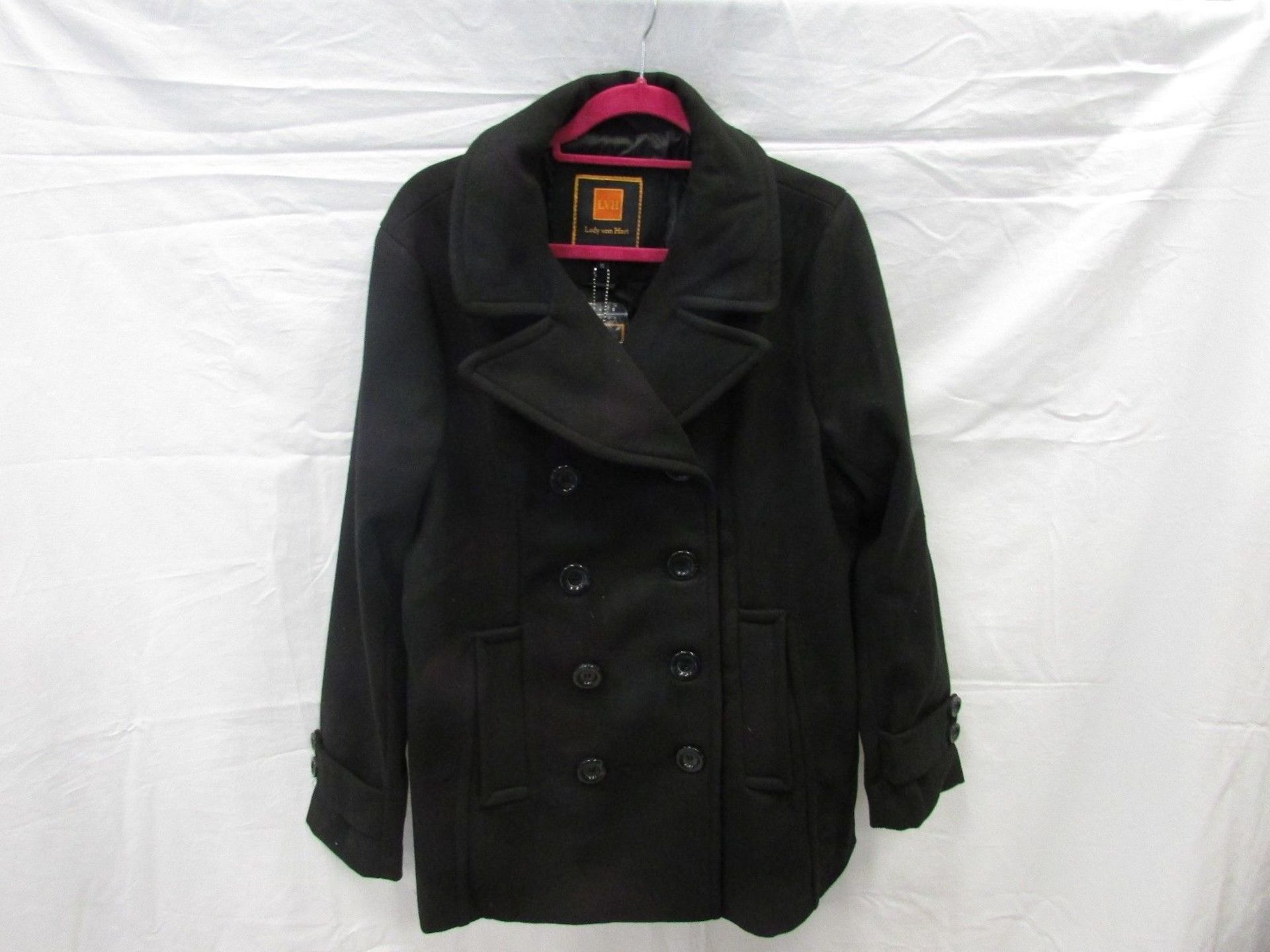 Brand New Lady Von Hart Notch Collar Black Peacoat (US XL / UK 18-20) (Ref: 1 F1L)