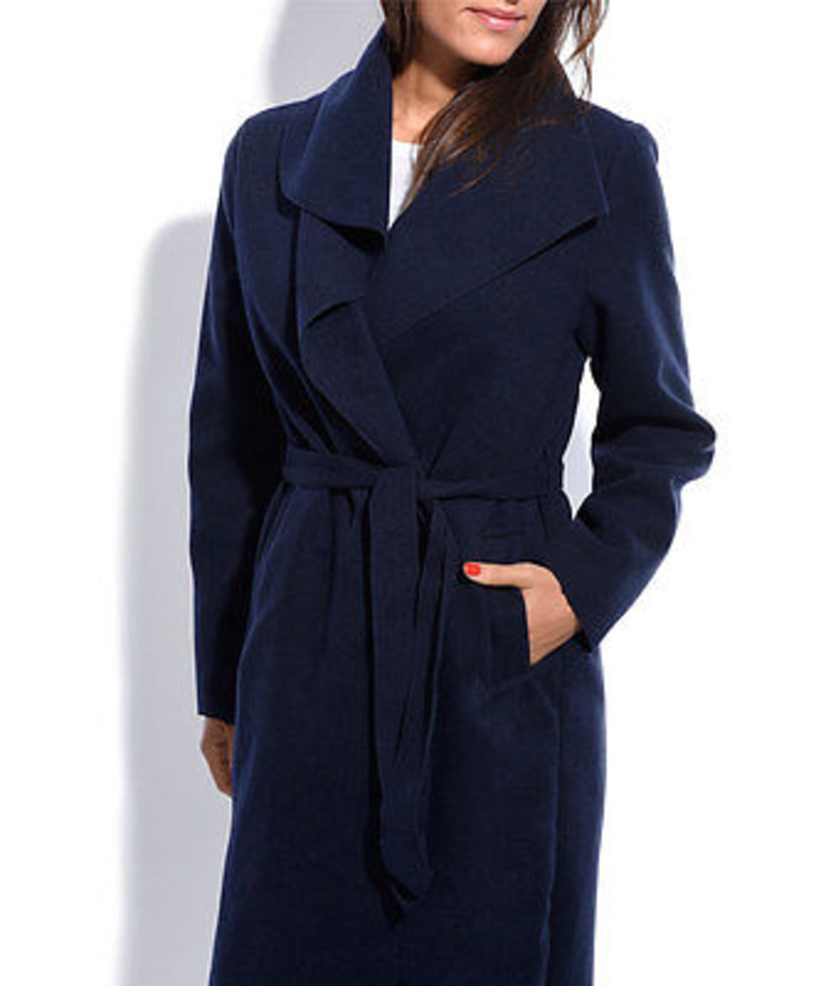 Brand New Navy Blue Shawl-Collar Trench Coat Eu 44 (Ref: 41805136 CD)