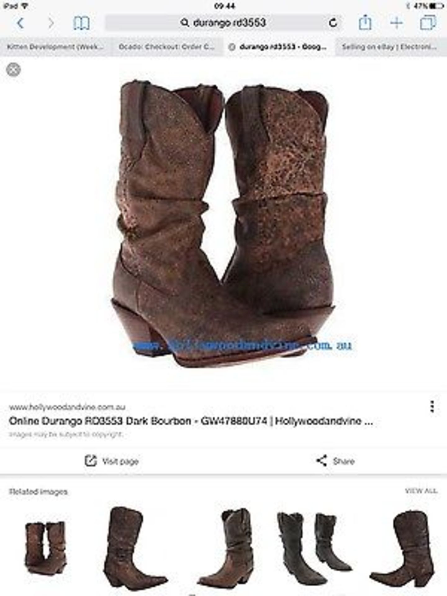 Durango Women's Crush Drunkin Slouch RD3553 Leather Western Boot, size UK 4 - Image 2 of 10