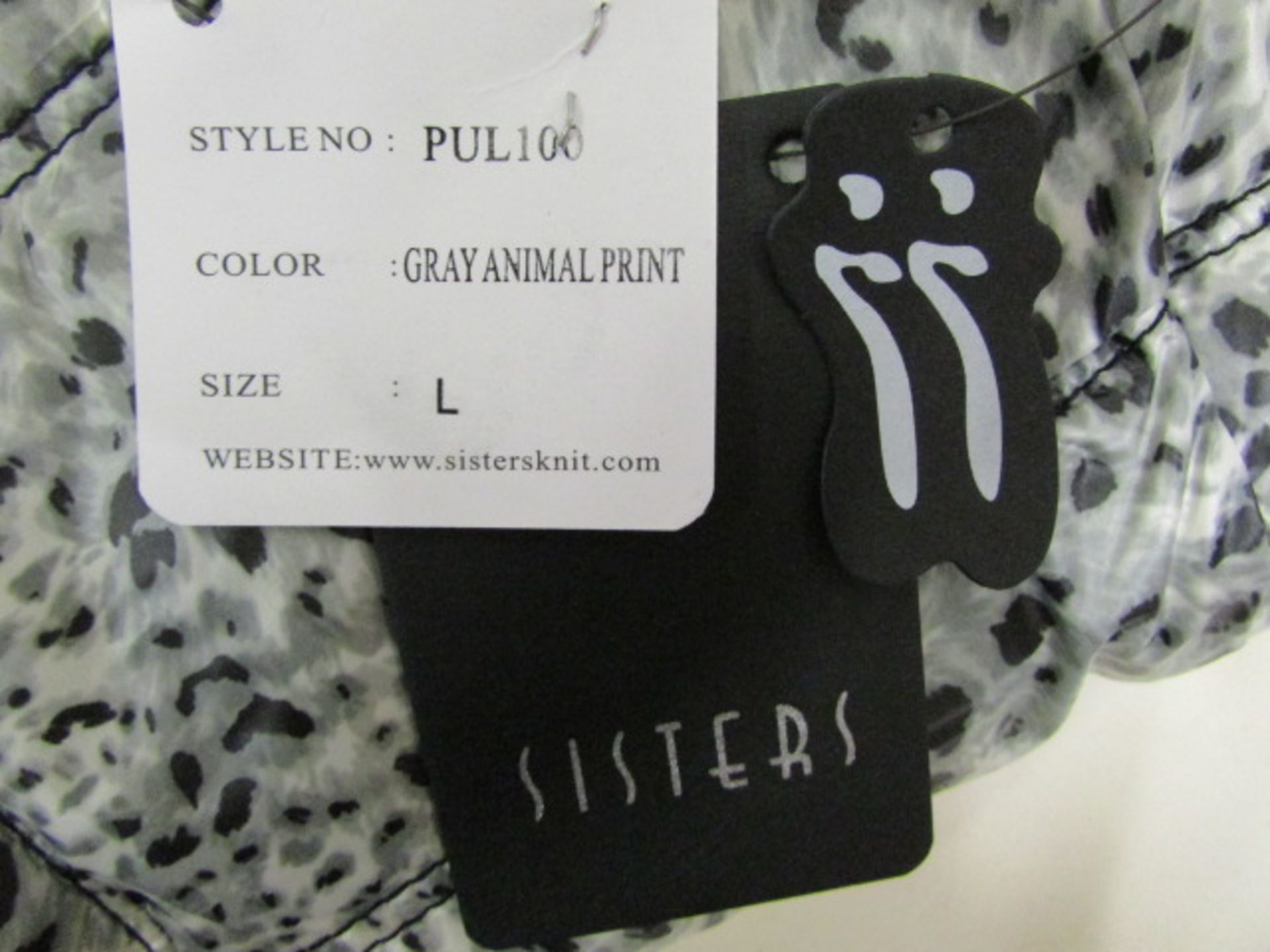 Ladies Sisters Grey Animal Print Jacket (Us Size: L) - Image 2 of 3
