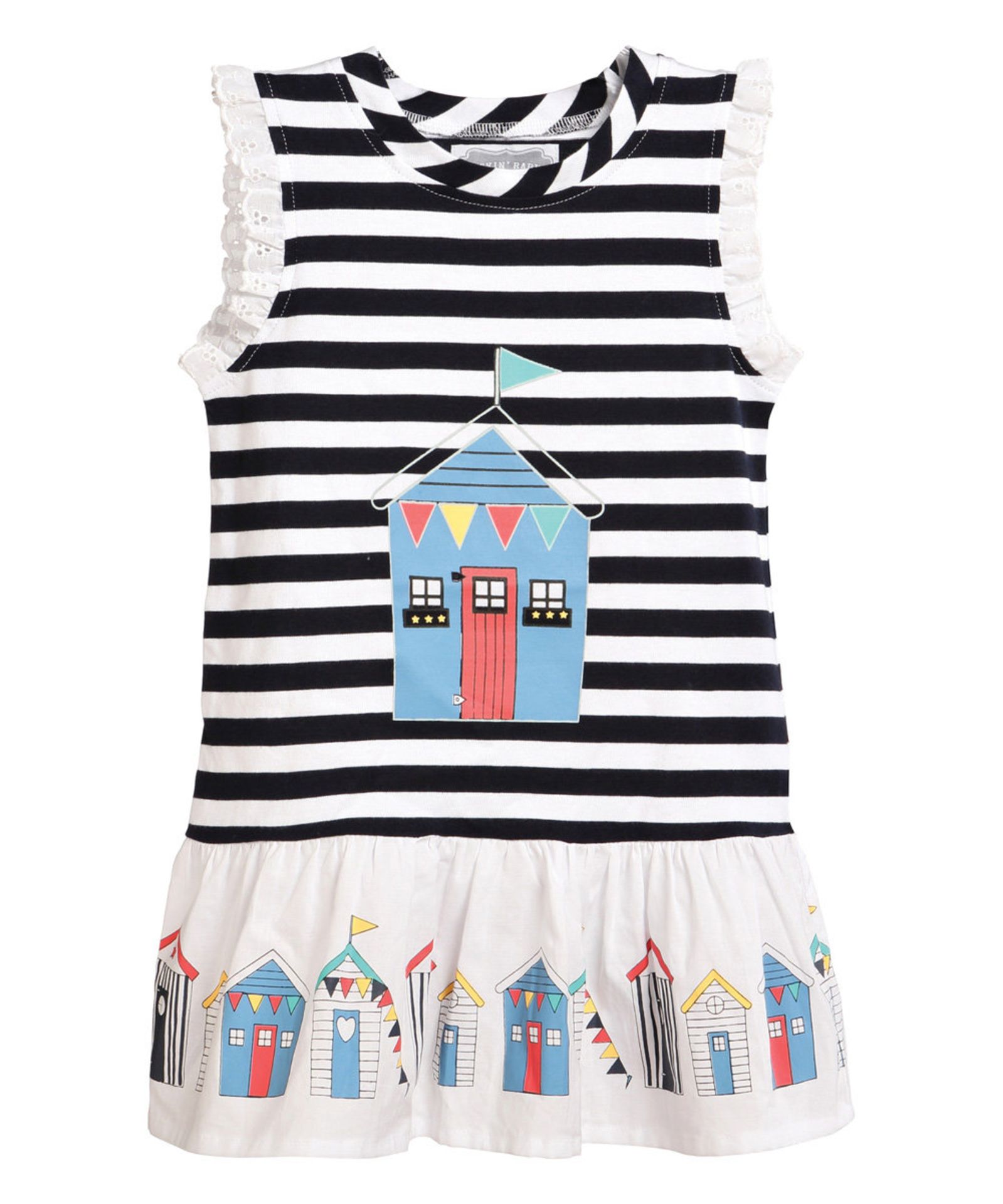 Rockin' Baby Black Stripe Houses Lola Dress - Toddler & Girls (Us Size: 5-6 Yrs) [Ref: 37544238]