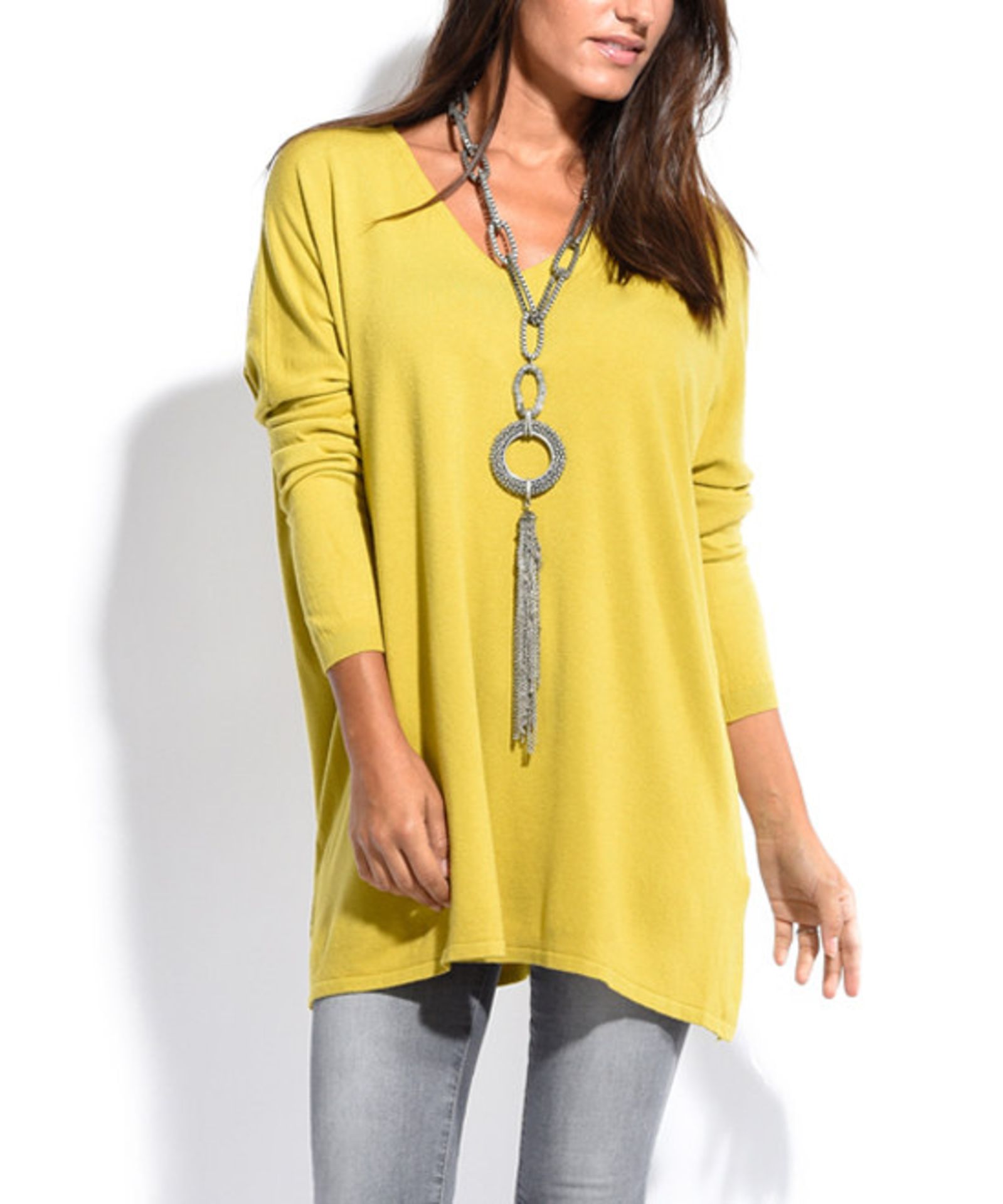 Charlotte Et Louis Mustard V-Neck Sweater - Plus Too (Us Size: Us 36) [Ref: 41648282]