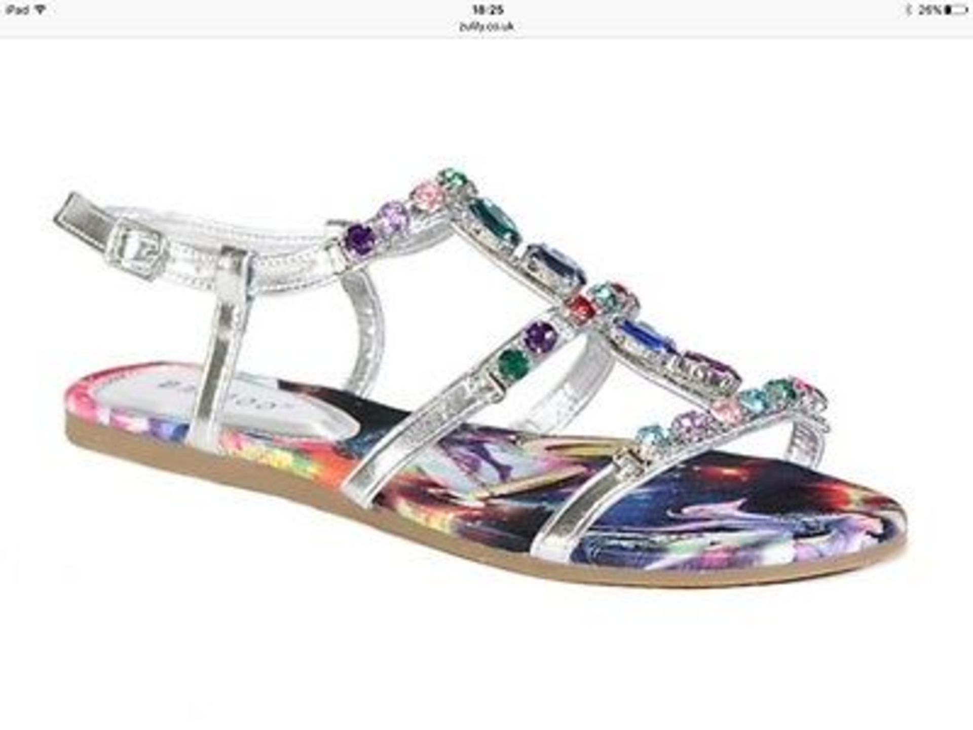 Bamboo Silver Nivia Jeweled sandal, size EUR 38 (New with box)