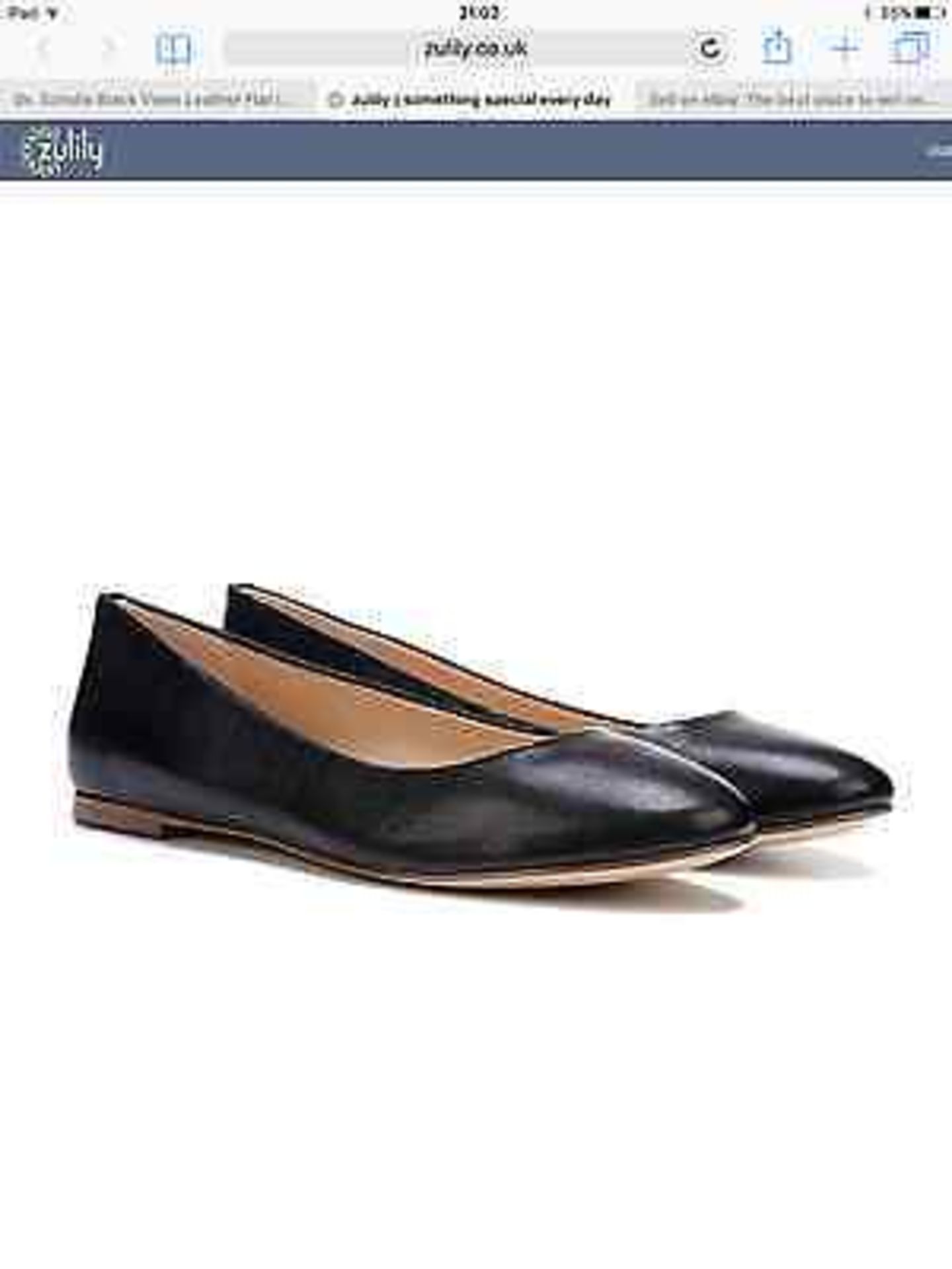 Dr Scholl's Black Vixen Leather Flat, Size 6 (New with box)